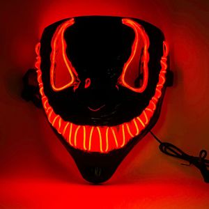 Masque fantôme d'Halloween lumineux à LED, respirant, réutilisable, écologique, en plastique, papier de soie, EVA, PC – Idéal pour les fêtes et les soirées – Grande Vente - Product Image 3