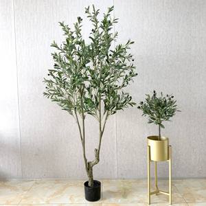 Vente en gros de plantes artificielles <span class=keywords><strong>pour</strong></span> décoration d'intérieur Bonsaï Faux <span class=keywords><strong>olivier</strong></span> vert Hortensia Type en <span class=keywords><strong>pot</strong></span> - Product Image 4
