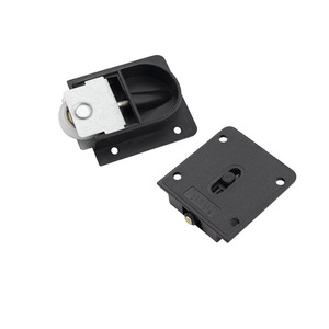 Roulette supérieure de porte d'armoire en plastique avec roulement, quincaillerie de garde-robe robuste, support de porte à amortisseur unique pour rail - Product Image 1