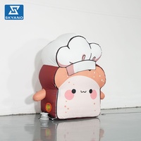 Modèle de personnage gonflable personnalisé en forme de pain grillé de dessin animé pour les activités de plein air, la décoration de festivals commerciaux