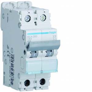 MCA263 Personalizzabile con Hagers MCB 6000A 10kA 2P curva C 63A 2 moduli - Product Image 1