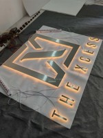Letras Retroiluminadas de Acero Inoxidable Cepillado en Color Original, Letrero Personalizado para Exteriores, Popular en el Sudeste Asiático