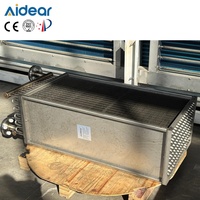 Échangeur de chaleur à quatre rangées de tubes en cuivre à ailettes, serpentin d'eau réfrigérée pour unité de traitement d'air, unité de ventilo-convecteur, refroidissement CVC