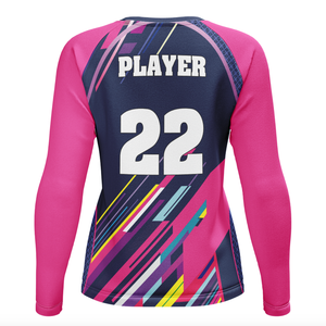 Atasan bola voli wanita, menyerap kelembapan dengan desain leher V - Product Image 4