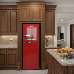 Réfrigérateur Électrique Compact Rétro <span class=keywords><strong>Vintage</strong></span> MDFR120-RE à Double Porte, Sans Givre, Économe en Énergie, en Acier Inoxydable pour Petits Espaces - Product Image 4