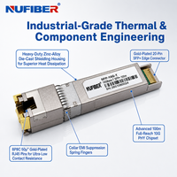 Module émetteur-récepteur Ethernet 10GBASE-T SFP+ 10G RJ45 100m Cat6a Cat7 avec négociation automatique et branchement à chaud IP