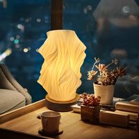 Lampe de table design nordique postmoderne 3D avec base E14/E26 pour la décoration intérieure, la chambre, le bureau, l'exposition et la salle d'art, alimentation ca/cc