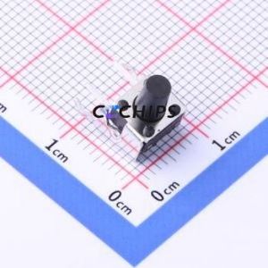 TC-1105AH-9.0H-250 Tactile Switch Through hole Switch Single Pole Single Throw Round Button 2.5N Right Angle Insert - Product Image 1