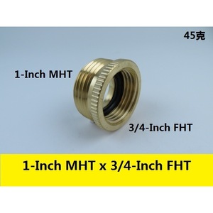 Brass Garden Hose Adapter 1 Inch Fht By 3 4 Inch Mht Connector Male And Female Threads Durable American Style - Product Image 5