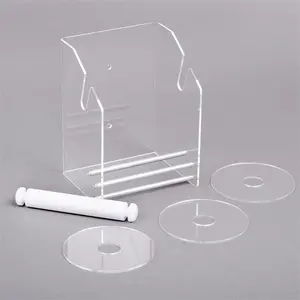 Lucite kotak Dispenser plafilm, Dispenser stiker Label akrilik penata pita gulung Perspex