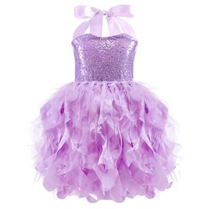 Tutú de tul con lentejuelas brillantes para niñas pequeñas, vestido de princesa para fiesta de cumpleaños, baile de graduación, actuación, estilo zapatilla y vestido de gala - Product Image 1