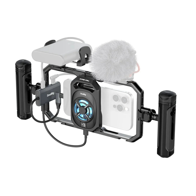 For SmallRig Thermal Live Streaming & Filming Handheld Phone Cage Kit w Handle Universal Hyper Chill Cooling System 5276