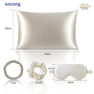 Taie d'oreiller en soie pure, 50 pièces, avec boîte, cravate, <span class=keywords><strong>masque</strong></span> de sommeil pour les yeux, ensemble avec taie d'oreiller, logo personnalisé en soie mûre 100% - Product Image 2