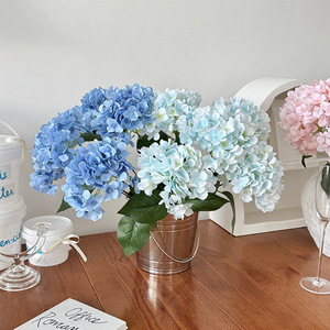 Yasunobu - Flores Artificiales de Hortensia Francesa de 5 Cabezas, Tacto Natural de Seda, Decoración de Boda, Arreglo Floral - Product Image 3