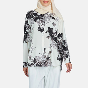 Damen Muslim Langarm Frauen Shirts T-Shirt Frauen Muslime Blusen und Tops - Product Image 5