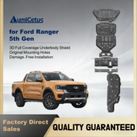 Pelindung Kolong Mobil Offroad 5.5mm untuk Ranger Generasi ke-5 2.3T Bensin/Diesel, Pemasangan Langsung, Paduan Aluminium Kekuatan Tinggi, Tahan Benturan