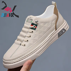 Zapatillas Deportivas Transpirables de PU para Hombre, Diseño Plano, Color Negro, Novedad 2025 - Product Image 3