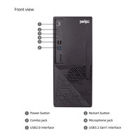 PC Desktop SFF JWIPC Baru Intel Core I5-12400 RAM 16GB DDR4 SSD 512GB + HDD 1TB Grafis Intel UHD 730 Windows 11 Home Colokan US