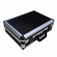 Valise à outils en aluminium de transport d'équipement de dimension personnalisée avec intérieur en mousse profilée Valise de vol en aluminium dur avec poignée et roue