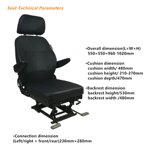 Asiento Neumático de Alta Resistencia y Calidad, Tamaño Estándar, 1 Año de Garantía, para Equipos de Minería y Forestales - Product Image 5