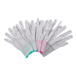 Proveedor chino Guantes ESD antiestáticos Fibra de carbono Poliéster PU <span class=keywords><strong>Palma</strong></span> Nylon Forrado ANSI Función de pantalla táctil certificada en funcionamiento - Product Image 6