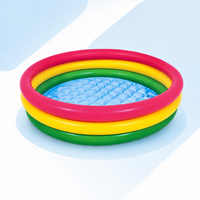 Umweltfreundlicher 3-Ring Runder Planschpool Maßgefertigter Aufblasbarer Schwimmpool in Verschiedenen Größen aus PVC-Material