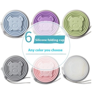 Tasse en silicone portable au design moderne pour la maison et l'extérieur, pliable, idéale pour les voyages, avec compression télescopique pour bain de bouche et tasses à thé - Product Image 4