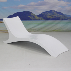 Lettino per sedie a <span class=keywords><strong>sdraio</strong></span> in fibra di vetro bianco con bordo piscina moderna dell'hotel - Product Image 3