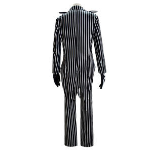 Cauchemar avant noël carnaval noir et blanc rayure tenue adulte enfant Halloween <span class=keywords><strong>Jack</strong></span> <span class=keywords><strong>Skellington</strong></span> <span class=keywords><strong>Sally</strong></span> Cosplay Costume - Product Image 3