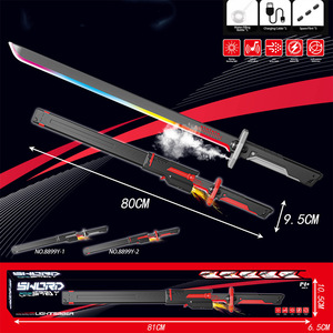 Sabre laser simulé avec étincelles, flamme, jet de flammes, épée <span class=keywords><strong>lumineuse</strong></span> colorée, jouet lumineux - Product Image 2
