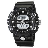 Montre de sport étanche pour homme STRYVE, double affichage, lumière nocturne, multifonctionnelle, montre électronique pour étudiants, 8028
