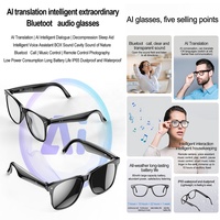 Lunettes intelligentes AI avec écouteurs, lunettes avec traduction AI, fonction de contrôle par application pour homme et femme