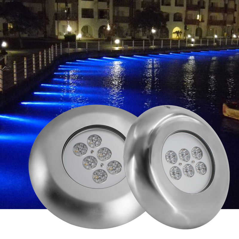 36W LED Outdoor Underwater Pool Lights Low Voltage 12V-24VAC/DC Stainless Steel Waterproof IP68 Dimmable 3-Year Warranty