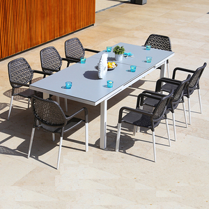 Extérieur en aluminium <span class=keywords><strong>Salon</strong></span> <span class=keywords><strong>De</strong></span> <span class=keywords><strong>Jardin</strong></span> 8 Places Loisirs Ensemble <span class=keywords><strong>de</strong></span> Salle À <span class=keywords><strong>Manger</strong></span> - Product Image 1