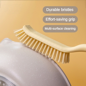 Brosse de nettoyage multi-usages à poils durs : outil pour tapis, chaussures et meubles (poignée ergonomique) - Product Image 2