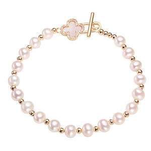 สร้อยข้อมือแบบหัวเข็มขัด OT ประดับเปลือกหอยฝังละเอียด ดีไซน์เฉพาะกลุ่ม ประดับมุกน้ำจืด คุณภาพเยี่ยม จากผู้ค้าส่งเครื่องประดับจูจี้ - Product Image 5