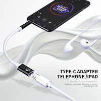 Auricular de cabeza plana macho a hembra tipo C de 3,5mm a adaptador de cabeza redonda Cable analógico de 3,5mm convertidor tipo C A Adaptador de 3,5mm