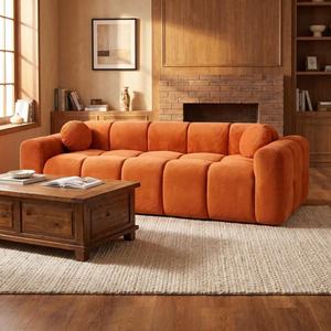 Sofá Modular de Corduroy, Conjunto de Sofás Modernos para Sala de Estar, Sofá Comprimido para el Hogar, Conjunto de Sofás de Lujo sin Estructura - Product Image 1