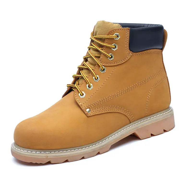 Good Quality Waterproof Nubuck Leather Slipping resistant Outsole Safety Boots With Steel Toe