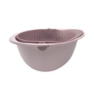 Dönebilir çift süzgeç sepeti çevre dostu PP malzeme mutfak yıkama meyve ve sebzeler için örgü kevgir - Product Image 6