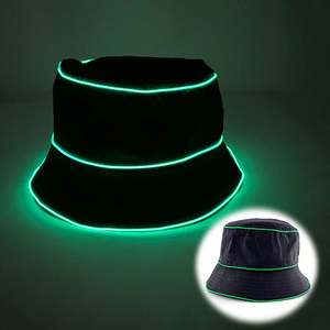Sombrero de Pescador Luminoso LED Personalizado con Logotipo, Sombrero de Pescador Bordado con Logotipo Impreso, para Hombre y Mujer, Color Sólido, Visera Plana - Product Image 5