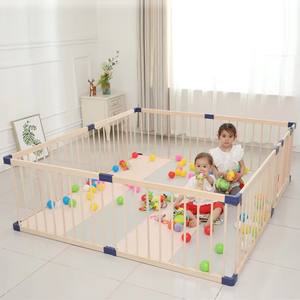 คอกกั้นเด็กแบบพกพาปรับขนาดและรูปทรงได้  คอกไม้พับได้  ศูนย์กิจกรรมสำหรับเด็ก  รั้วเด็กพร้อมประตู - Product Image 5