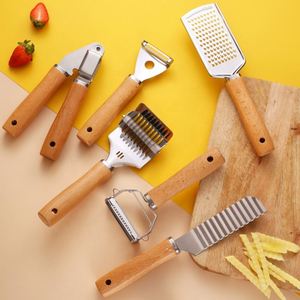 <b>Kitchen</b> <b>Gadgets</b> Wooden Handle Stainless Steel Whisk Kitchenware Miscellaneous Pizza Cutter Egg Divider Baking <b>Tools</b> - Product Image 3