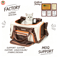 Sac de transport pliable et respirant multifonction pour petits chiens et chats, idéal pour les voyages en avion et les sorties – OEM/ODM