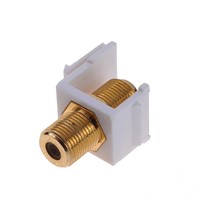 Connecteur Keystone F Type en Cuivre Standard US, Coupleur Jack-Jack AAK-036G/CU, Connecteur Femelle Encastrable en Plastique ABS pour Audio/Vidéo