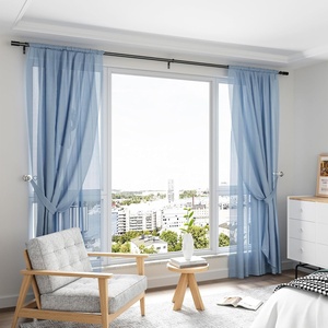 Extendible Wall Mounted Matte Black <strong>Curtain</strong> <strong>Pole</strong> 16mm Diameter 76-228cm Bracket Cylindrical <strong>Ends</strong> for Bedroom Living Room - Product Image 5