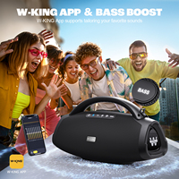 W-KING X20 Enceinte de fête étanche IPX7 avec basses puissantes, application, égaliseur, charge rapide, TWS, OTG, TF, USB, AUX