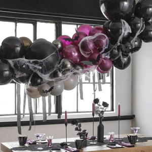 Kit d'arche <span class=keywords><strong>de</strong></span> ballons d'Halloween, guirlande <span class=keywords><strong>de</strong></span> ballons en latex noir et violet, ballons en feuille pour la décoration <span class=keywords><strong>de</strong></span> fête d'Halloween en famille, décorations d'Halloween - Product Image 2