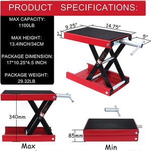 Mesa elevadora de tijera para motocicletas de 1100 lb con plataforma ancha, categoría de producto: espejos para motocicletas - Product Image 3