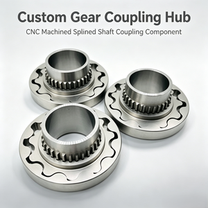 ฮับเกียร์แบบมีร่องข้างทำด้วยเครื่อง CNC ความแม่นยำสูง - หน้าแปลนโค้งทำจากเหล็กผ่านกรรมวิธีอบชุบความร้อน พร้อมร่องข้างภายใน/ภายนอก - Product Image 1